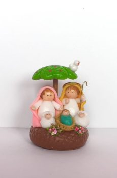 pesebre artesanal hecho a mano en cerámica)