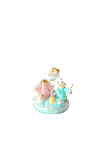 Mini pesebre con ángel