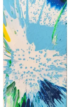 Cuadro Abstracto - JOY Burbujas, por Germán Guzmán (50.5 x 20.5)
