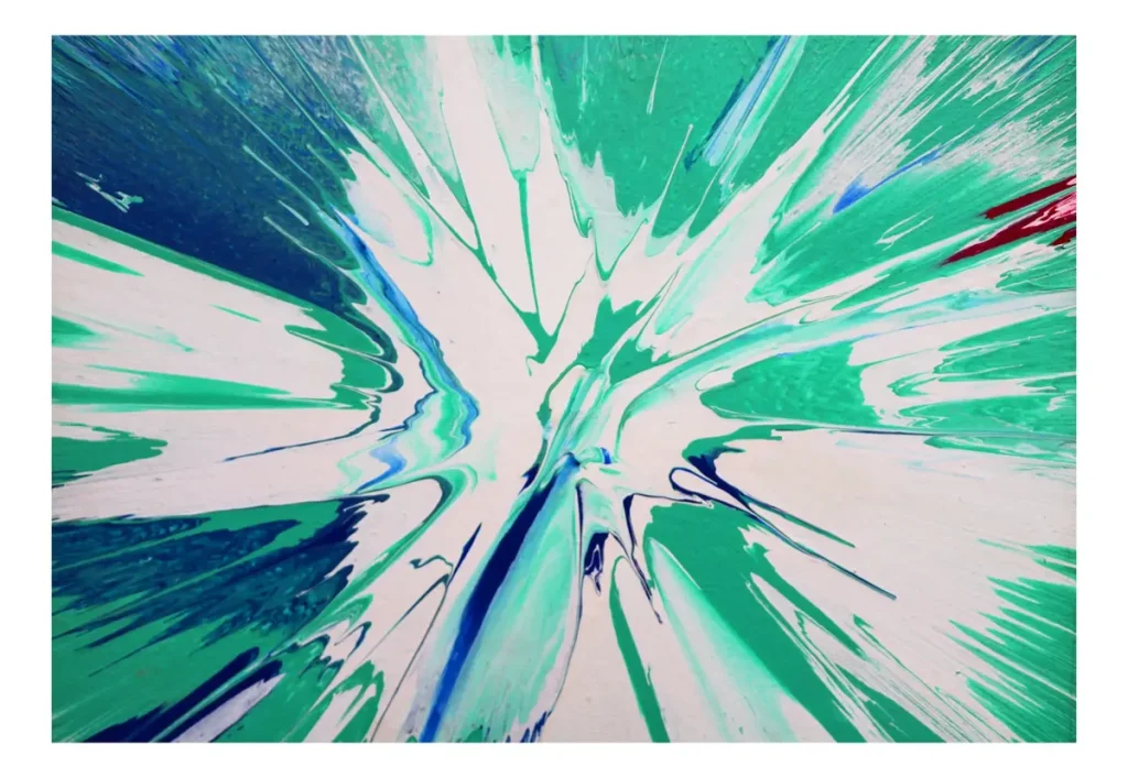 Cuadro Abstracto - JOY Aguamarina, por Germán Guzmán (27.5 x 35)