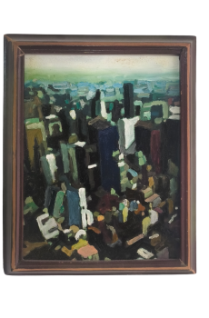 Óleo - Ciudad, por Diego Venegas (23x29)