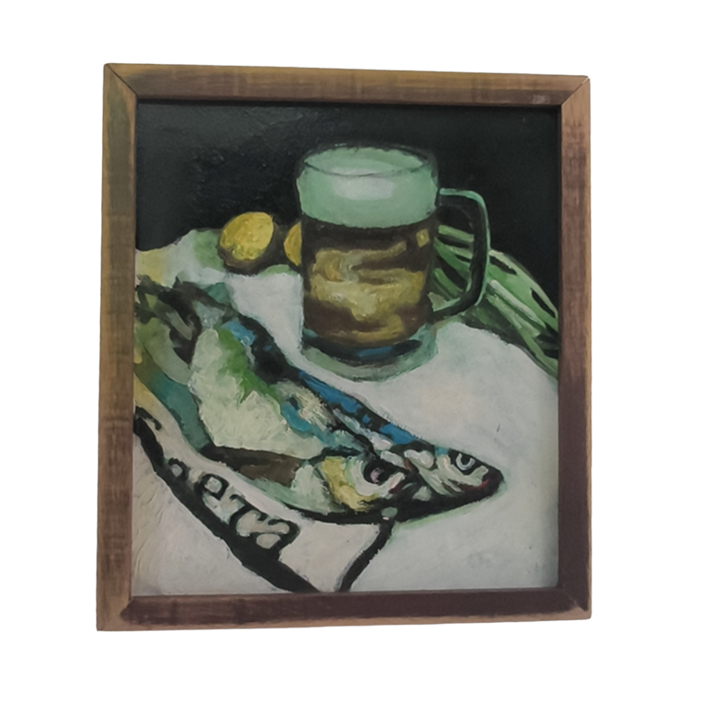 Óleo - Pez Cerveza, por Diego Venegas (23 x 26)